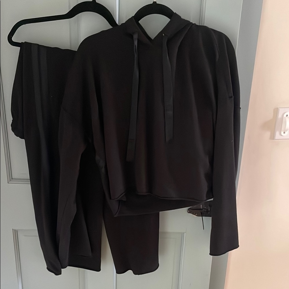 PJ Harlow Black Hoodie and Pants Set